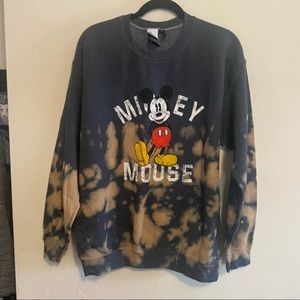 Mickey acid wash crewneck